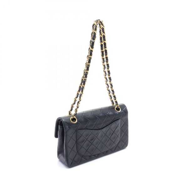 2101218177787 2 Chanel Matelasse W Flap Shoulder Bag Black