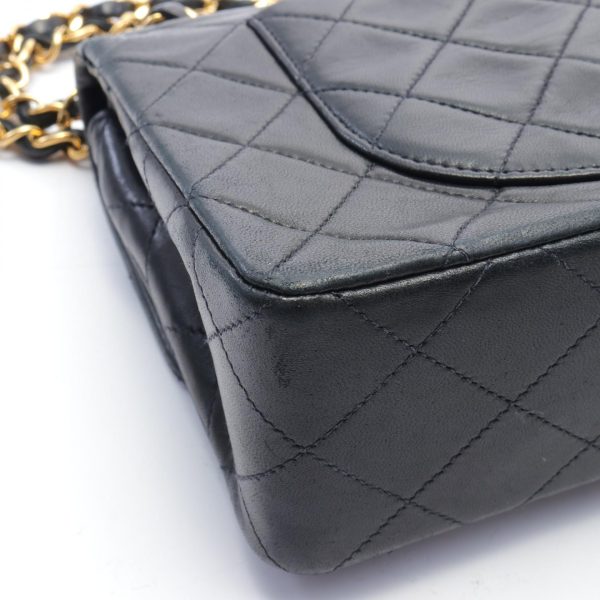 2101218177787 8 Chanel Matelasse W Flap Shoulder Bag Black