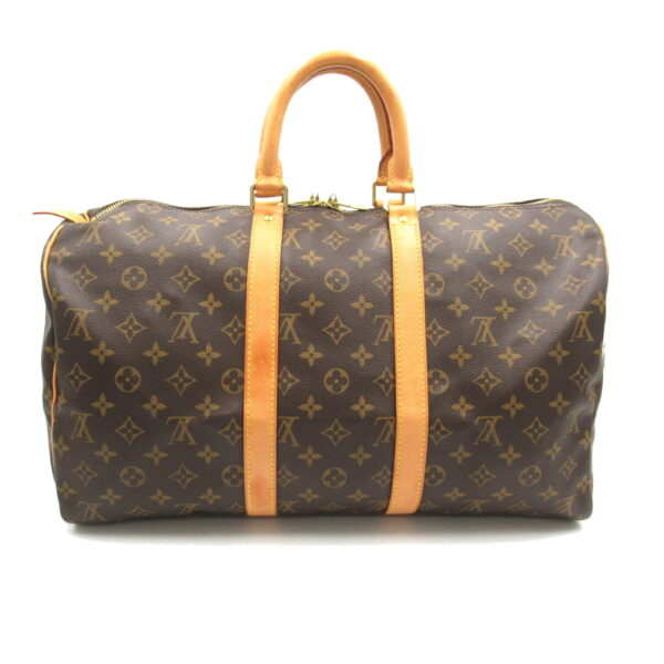 2101218177985 2 Louis Vuitton Keepall 45 Bag Monogram Brown