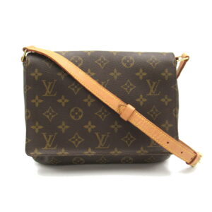 2101218178098 1 Gucci Shoulder Bag PVC Coated Canvas Beige Dark Brown