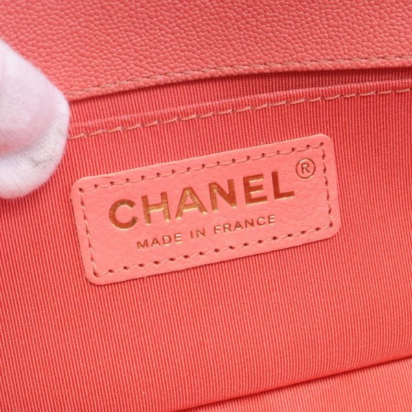 2101218178272 4 Chanel Boy V Stitch Shoulder Bag Caviar Skin Pink