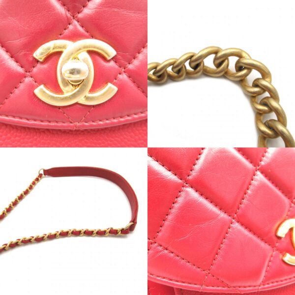 2101218192551 9c Chanel Chain Caviar Skin Shoulder Bag Red