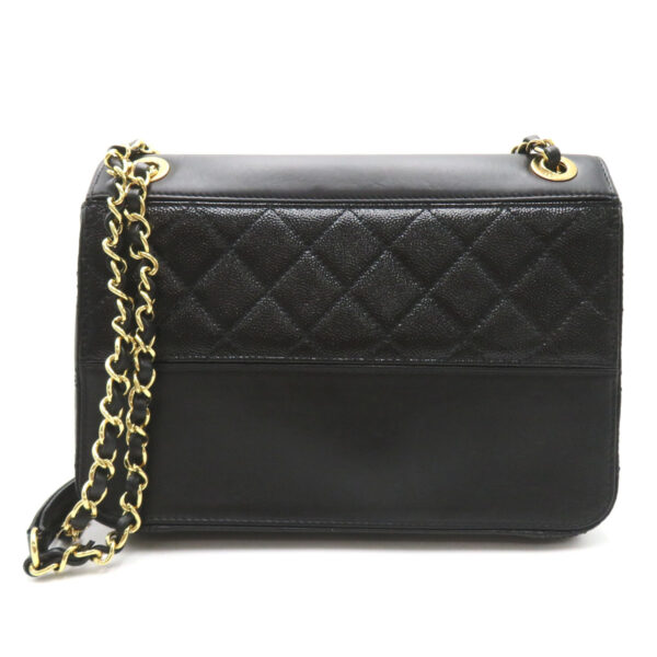 2101218192728 2 Chanel Chain Calf Lambskin Shoulder Bag Black