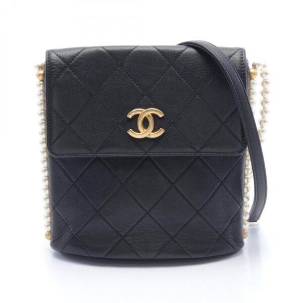 2101218192933 1 Chanel Matelasse FauPearl Shoulder Bag Black