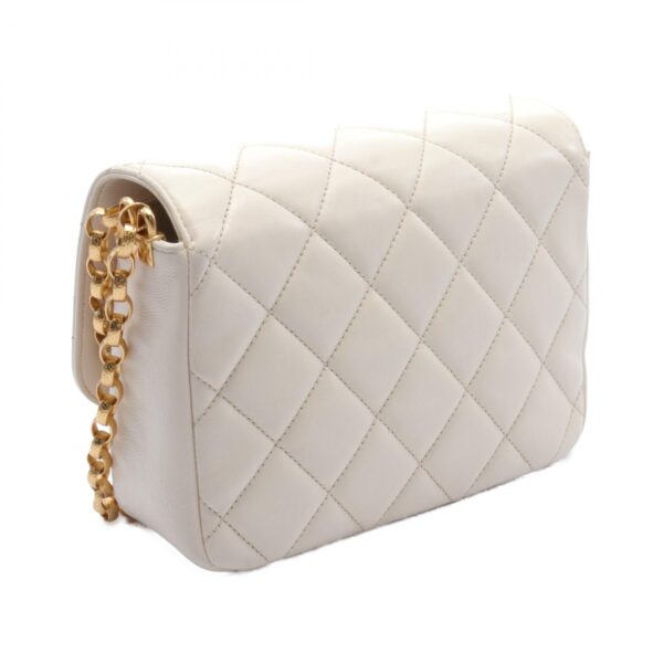 2101218193213 2 Chanel Matelasse Coin Motif Lambskin Shoulder Bag White