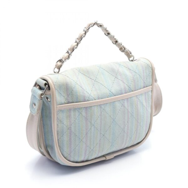 2101218193251 2 Chanel Denim Shoulder Bag Blue Ivory Multicolor