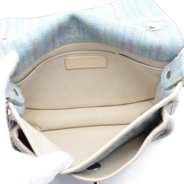 2101218193251 3 Chanel Denim Shoulder Bag Blue Ivory Multicolor