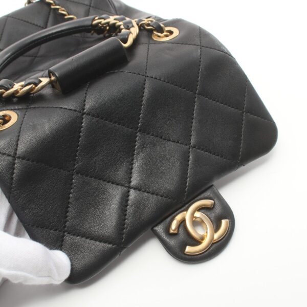 2101218193466 7 Chanel Lambskin Shoulder Bag Black