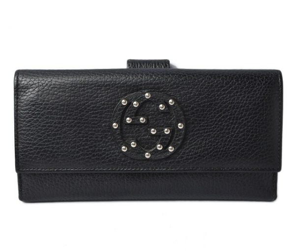 210122 03 g 1 Gucci Long Wallet Interlocking G Black