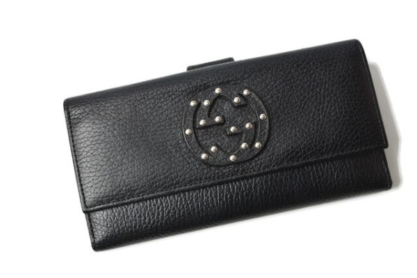 210122 03 g 2 Gucci Long Wallet Interlocking G Black