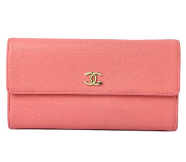 210122 13 ch 1 Chanel Long Wallet Rose Camellia Flower Motif