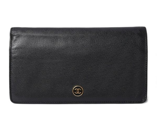 210128 09 ch 1 CHANEL Long Wallet Coco Mark Black