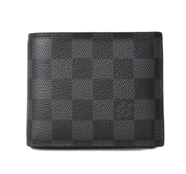 210128 21 lv 1 Louis Vuitton Folding Wallet Amerigo Damier Graphite Black