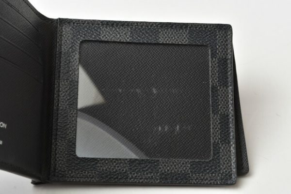 210128 21 lv 10 Louis Vuitton Folding Wallet Amerigo Damier Graphite Black