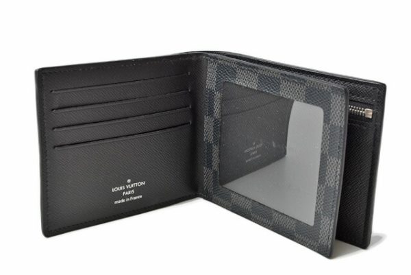 210128 21 lv 5 Louis Vuitton Folding Wallet Amerigo Damier Graphite Black