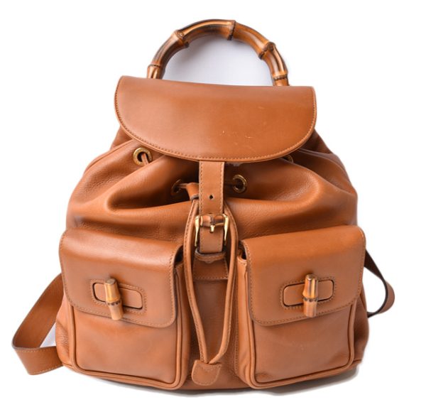 210128 28 g 1 Gucci Rucksack Bamboo Brown