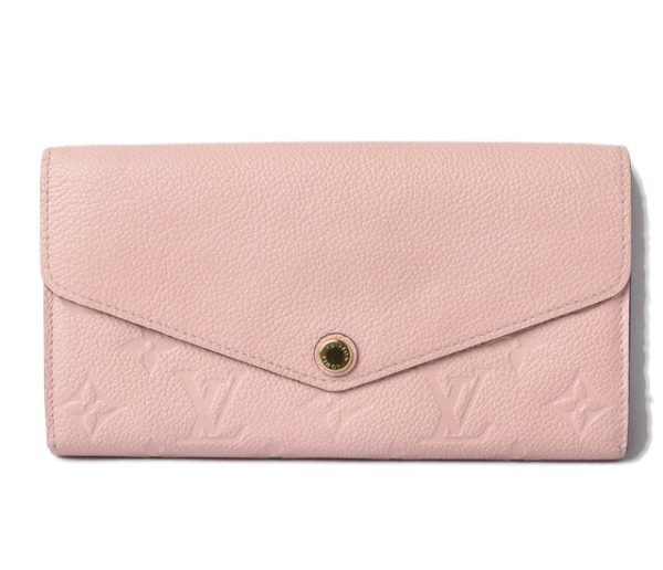 210225 19 lv 1 Louis Vuitton Portefeuille Sara Empreinte Rose Poudre Pink