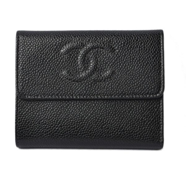 210225 25 ch 1 CHANEL Bi FWallet Caviar Black