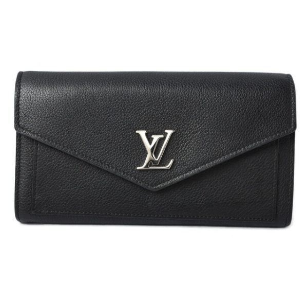 210225 38 lv 1 Louis Vuitton Lock Me Wallet Black