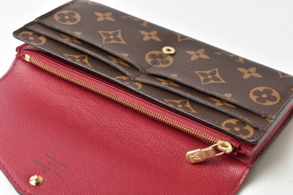 210225 55 lv 9 Louis Vuitton Long Wallet Portefeuille Sala Monogram Fuchsia