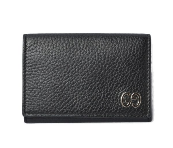 210225 69 g 1 Gucci Card Case GG Plate Black