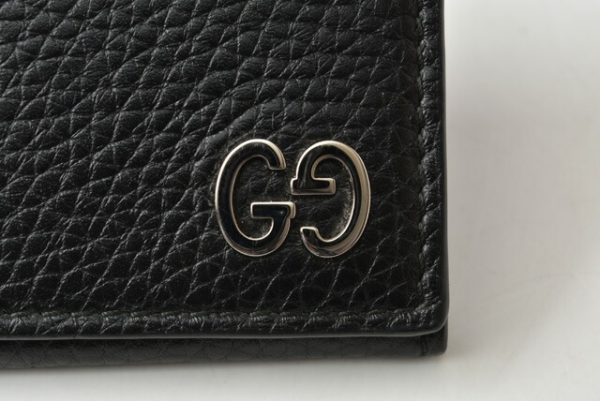 210225 69 g 3 Gucci Card Case GG Plate Black