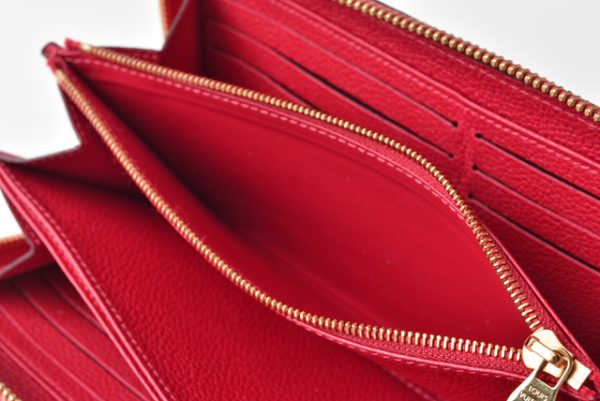 210225 71 lv 5 Louis Vuitton Long Zippy Wallet Scarlet Empreinte