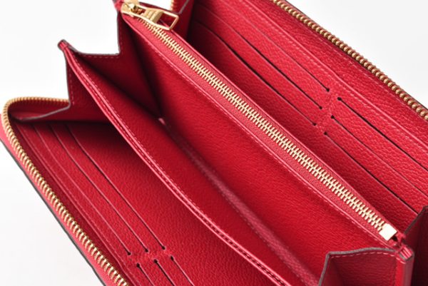 210225 71 lv 6 Louis Vuitton Long Zippy Wallet Scarlet Empreinte