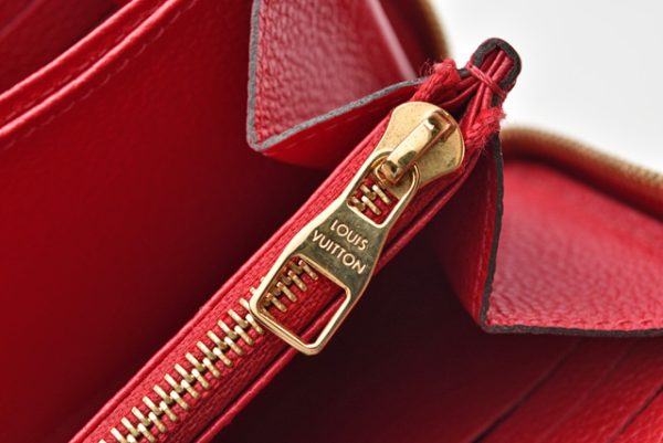 210225 71 lv 8 Louis Vuitton Long Zippy Wallet Scarlet Empreinte