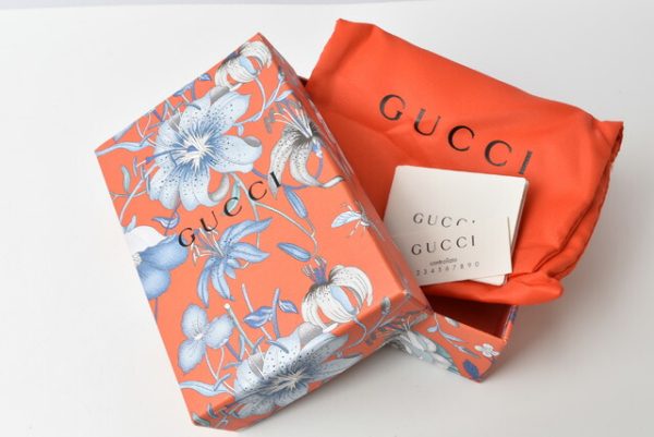 210328 12 g 10 Gucci Folding Wallet Flora Orange