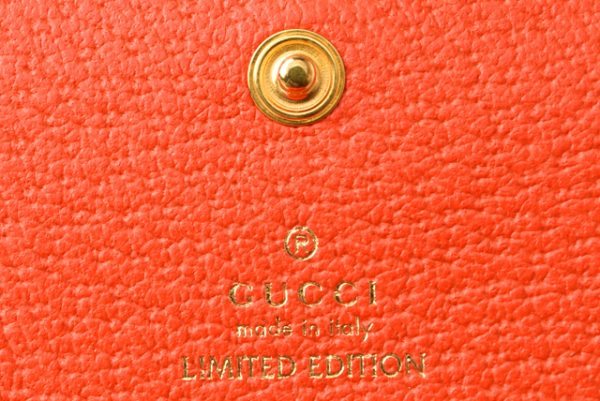 210328 12 g 6 Gucci Folding Wallet Flora Orange