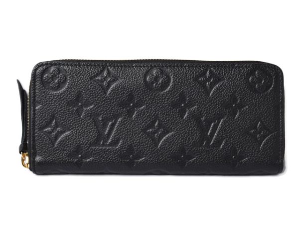 210328 14 lv 1 Louis Vuitton Long Wallet Clemence Empreinte Noir Black