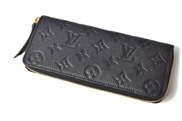 210328 14 lv 2 Louis Vuitton Long Wallet Clemence Empreinte Noir Black