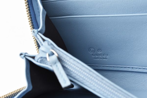 210328 15 g 6 Gucci Long Wallet Micro Guccisima Blue