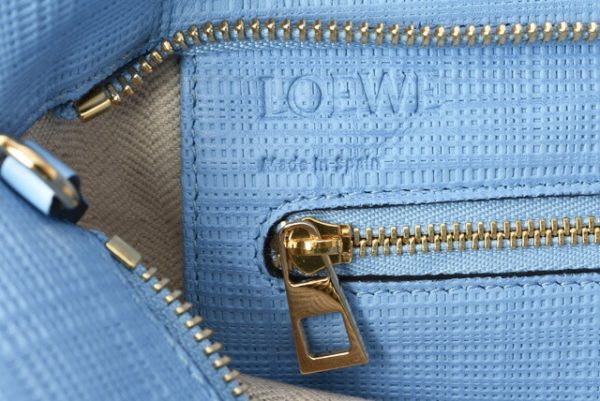 210328 17 lo 10 Loewe Anagram Shopper Tote Linen Blue