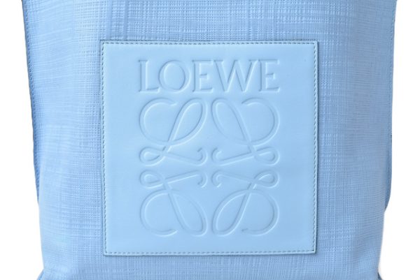 210328 17 lo 3 Loewe Anagram Shopper Tote Linen Blue