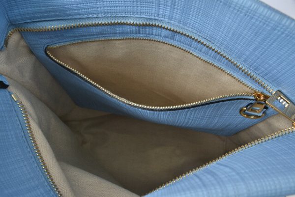 210328 17 lo 9 Loewe Anagram Shopper Tote Linen Blue