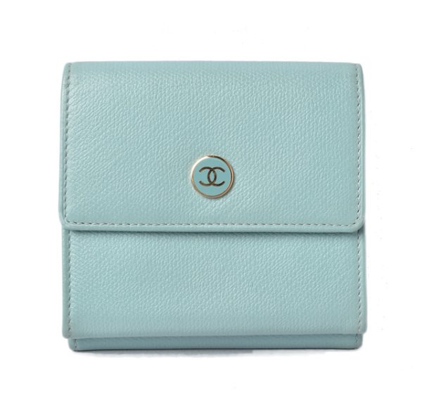 210328 20 ch 1 Chanel Bi FWallet Double Hook Here Mark Blue