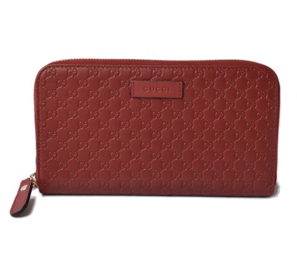 210328 36 g 1 Gucci Long Wallet Micro Guccisima Rouge Red