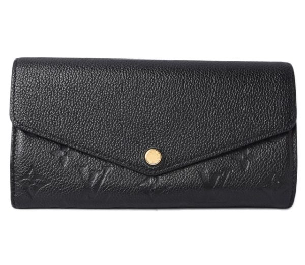 210328 38 lv 1 Louis Vuitton Portefeuille Sarah Monogram Empreinte Noir Black