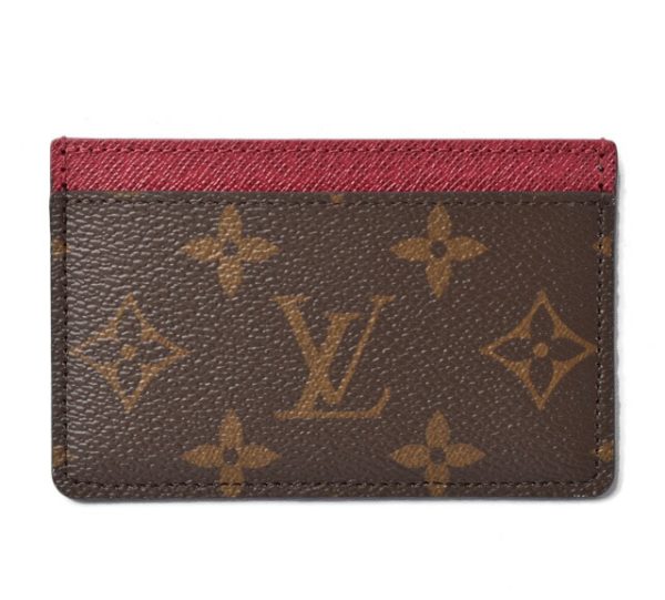 210328 42 lv 1 Louis Vuitton Porto Carte Card Case Monogram Fuchsia