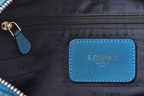 210328 44 lo 12 Loewe Tote Bag 2way Anagram Turquoise Blue