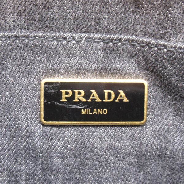 2104102242882 12 Prada 2Way Kanapa Denim Tote Bag Black