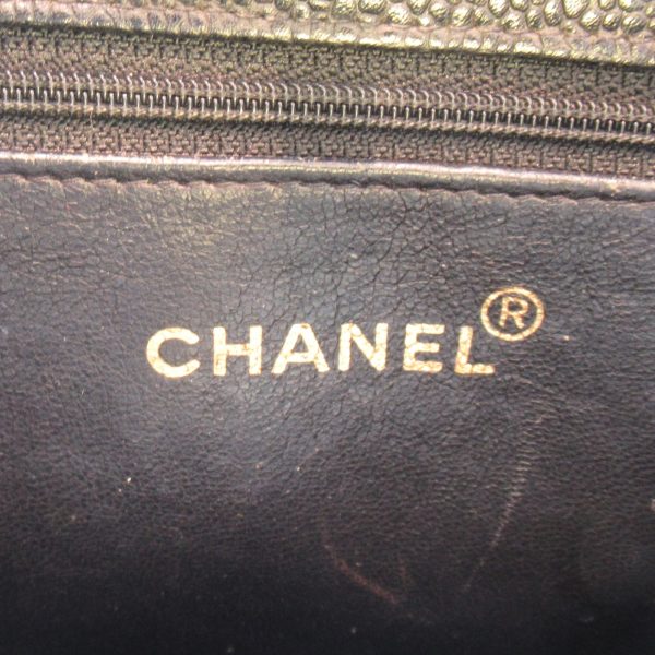 2104102247634 12 Chanel Chain Shoulder Bag Caviar Skin Black