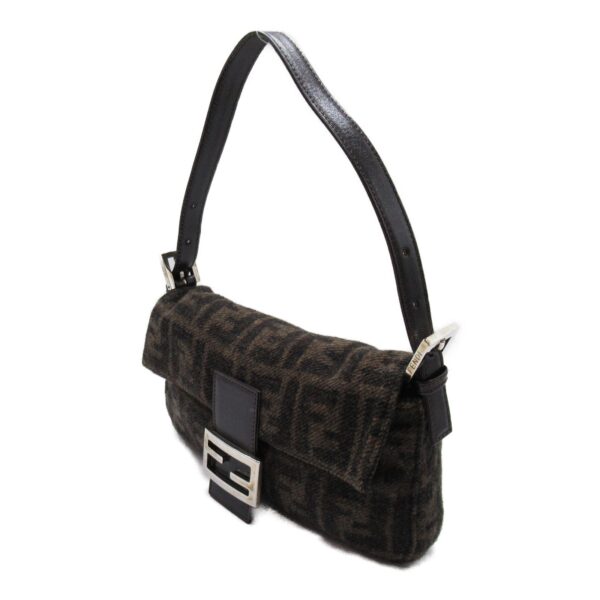 2104102250399 4 Fendi Mamma Bucket Wool Shoulder Bag Brown