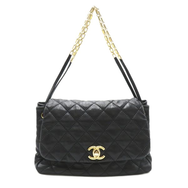 2104102255257 2 Chanel Shoulder Lambskin Black