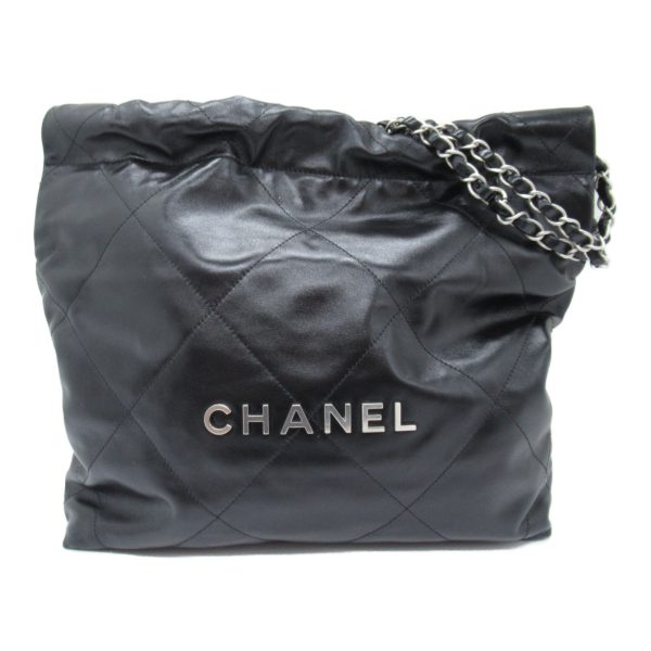 2104102255844 4 Chanel Chanel22 Chain Shoulder Calf Black