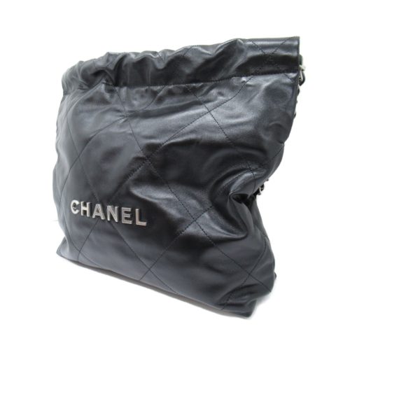 2104102255844 5 Chanel Chanel22 Chain Shoulder Calf Black