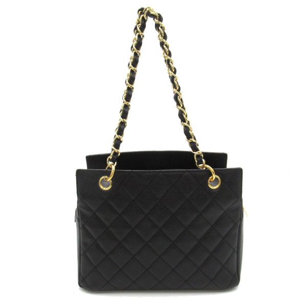 2104102259842 2 Chanel Matelasse Chain Tote Caviar Skin Black