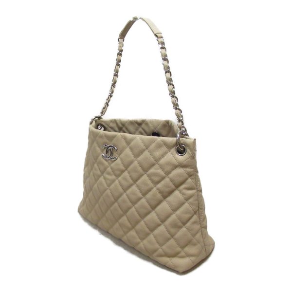 2104102261456 5 Chanel Chain Shoulder Caviar Skin Beige